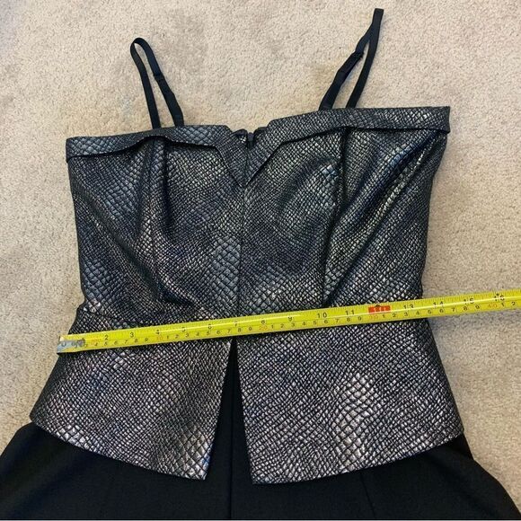 Ds Gray black metallic snake print peplum Bustier corset A-line strapless dress - Picture 11 of 13
